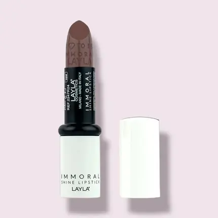 Expediere rapidă Baton de buze Layla Immoral Shine Lipstick 33, maro, textură lucioasă