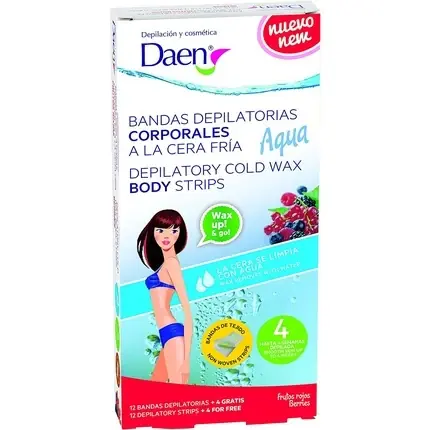 Daen Aqua Wax Up Body Strips, Benzi Depilatoare Ceară Rece, Culoare Roz Nu rata