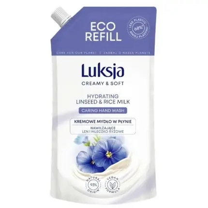 Sapun lichid pentru maini, Luksja, Creamy & Soft, 500ml, Eco Refill Ofertă