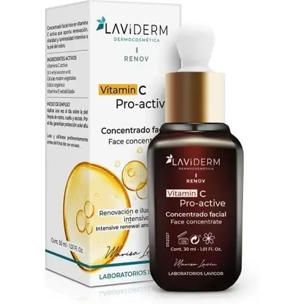 Ser facial Laiderm Renov Vitamin C Pro-Active, 30ml Expediere rapidă