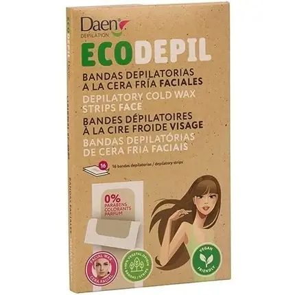Ofertă limitată Bandă depilatorie facială, Daen EcoDepil, 16 buc, 20g