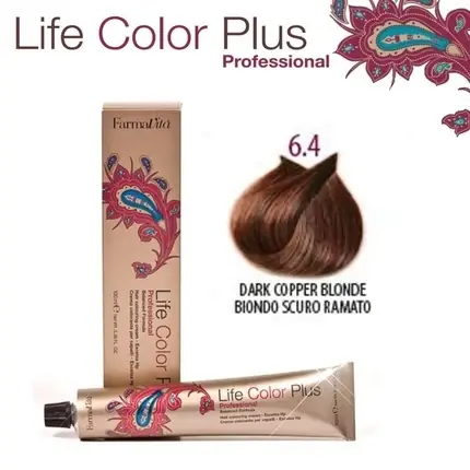 Vopsea păr Farmavita Life Color Plus 6.4 Dark Blonde Copper 100ml Preț promoțional