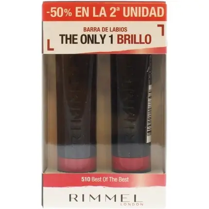 Ruj Rimmel London The Only One 510, culoare roșu coral, 2x23g Calitate înaltă