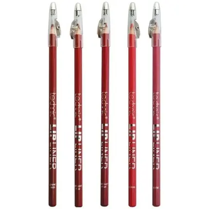 Creion Contur Buze, Technic, Thin Style, set de 5 culori (Dark Red Coral, Light Red, Nude) Ultima șansă