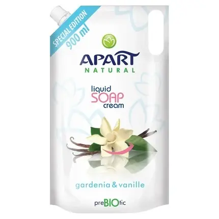 Ofertă exclusivă Săpun lichid cremos Apart Natural, Gardenia & Vanilla, prebiotic, refill 900ml