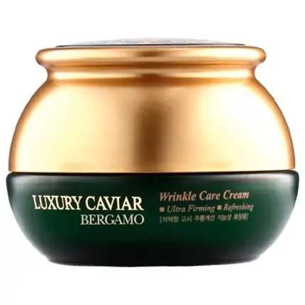 Bergamo Luxury Caviar Wrinkle Care Cream, Crema de față anti-îmbătrânire, 48 g, verde și auriu Cel mai vândut