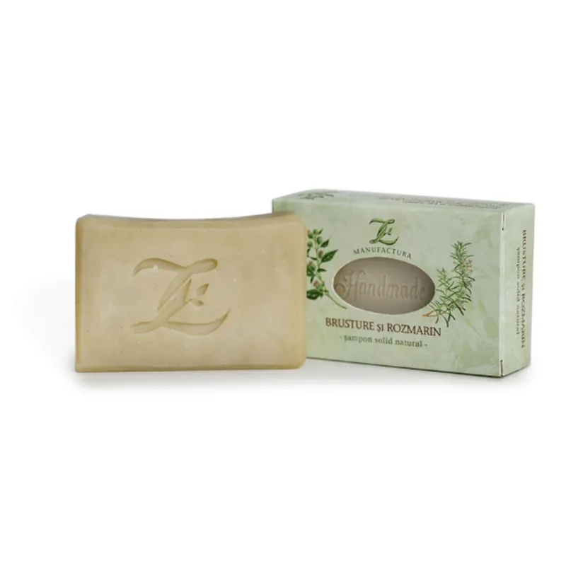 Sampon solid cu brusture si rozmarin, 100 gr, Manufactura Reducere de preț