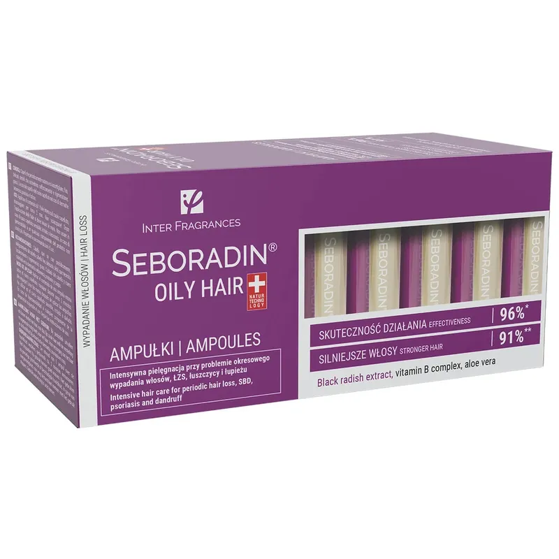 Seboradin Oily Hair, tratament intensiv pentru părul gras și părul predispus la cădere, 5.5 ml x 14 fiole Comandă acum