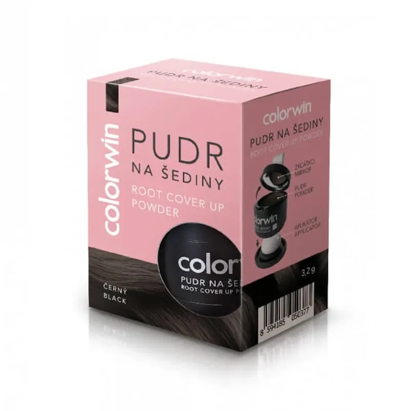 Discount Colorwin Wax Oil Powder pentru acoperirea rădăcinilor și creșterea volumului părului Negru, 3.2g