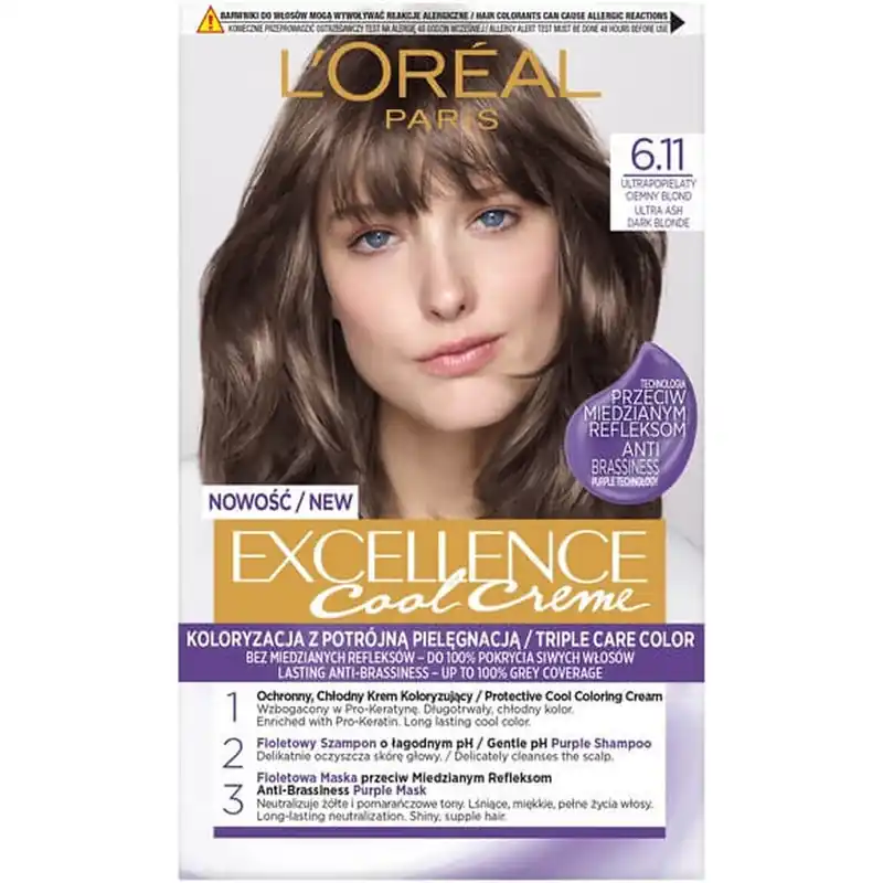 L Oreal Paris Excellence Cool Creme Wax Colour 6.11 Blond ultra închis Retur gratuit