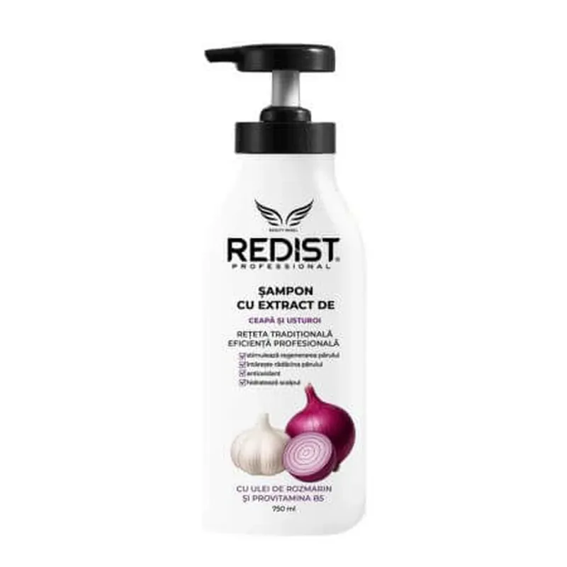 Sampon pentru par cu extract de ceapa, usturoi si rozmarin, 750 ml, Redist Comandă acum