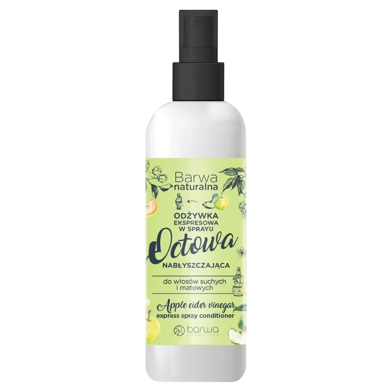 Promoție Barwa Natural, balsam spray cu oțet pentru păr natural și tern, lucios, 200 ml