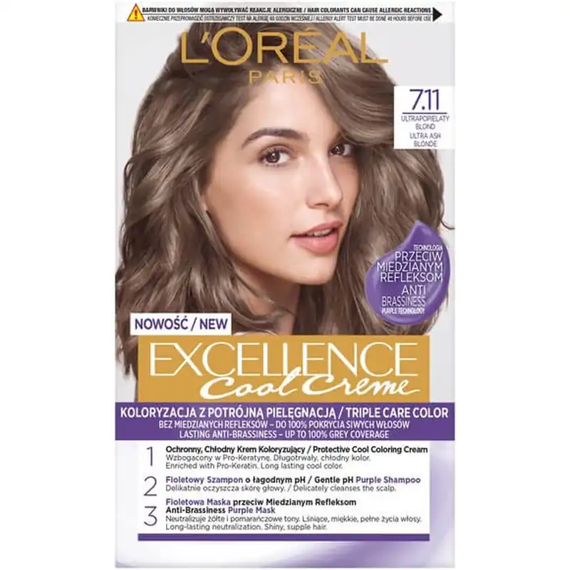 Reducere L Oreal Paris Excellence Cool Creme Dye 7.11 Blond Ultra Ultra Alb