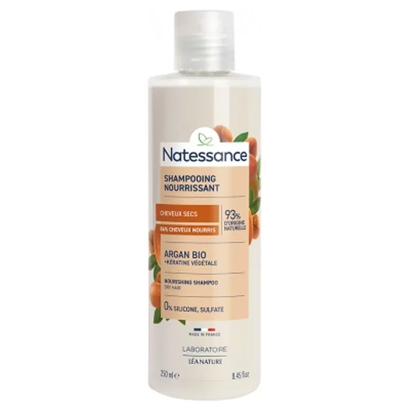 Cumpărături sigure Natessance Șampon hrănitor cu ulei de argan și keratină vegetală 250 ml