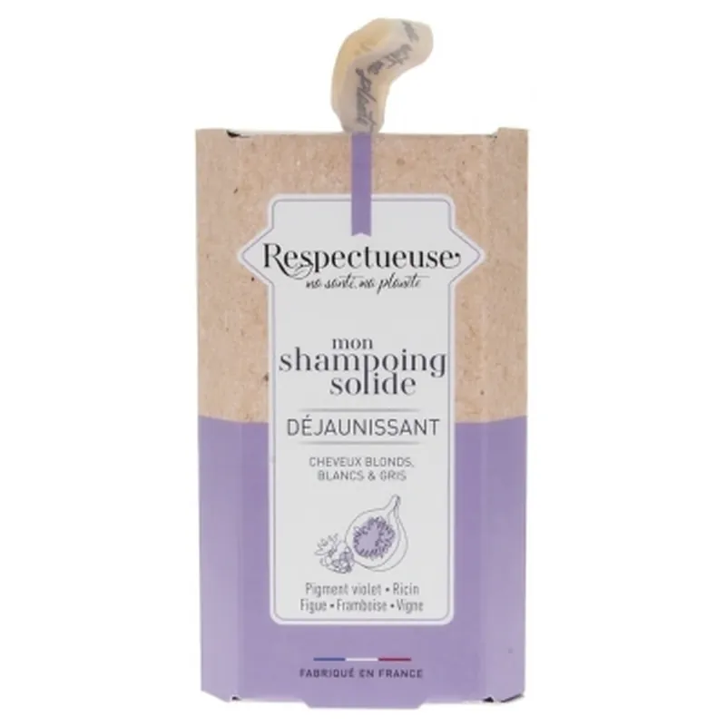 Comandă acum Șampon solid anti-îngălbenire Respectueuse 75 g