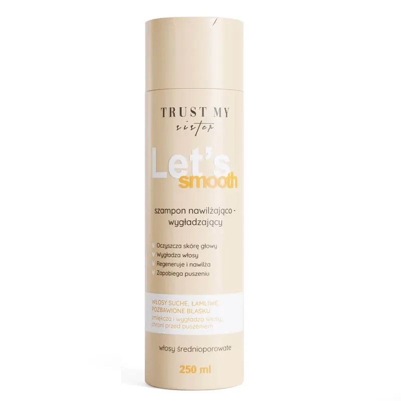 Șampon Trust My Sister Let‘s Smooth pentru păr mediu poros, hidratant și netezitor, 250 ml Ofertă