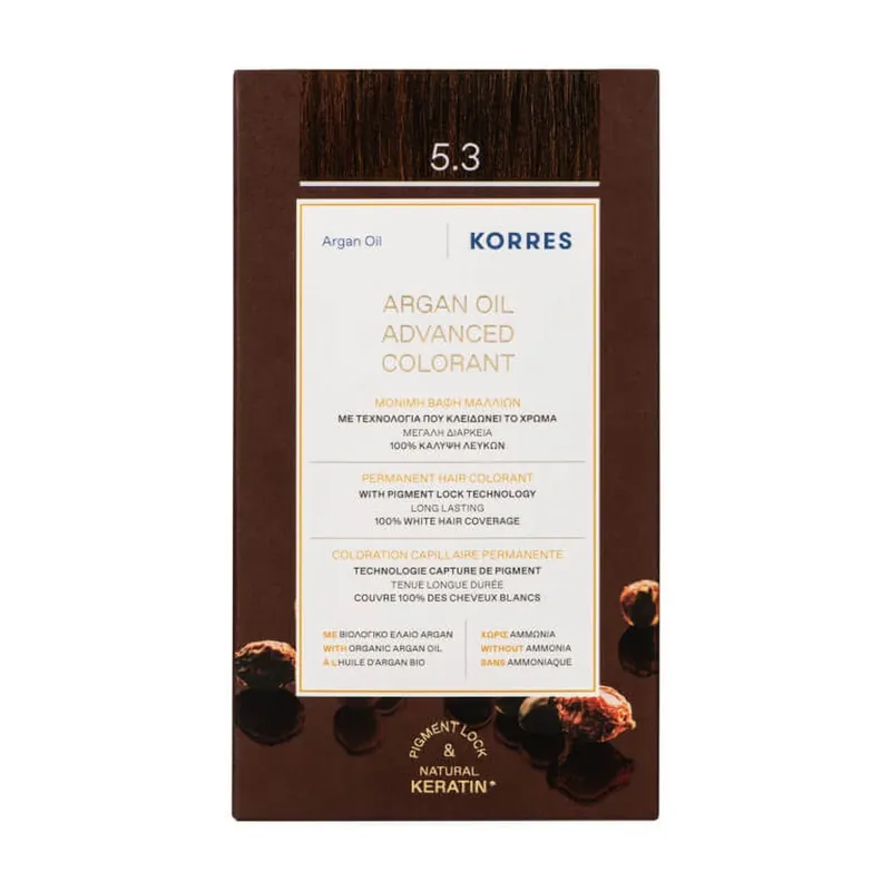 KORRES VOPSEA DE PĂR PERMANENTĂ CU ULEI DE ARGAN GOLDEN 5.3 Ultima șansă