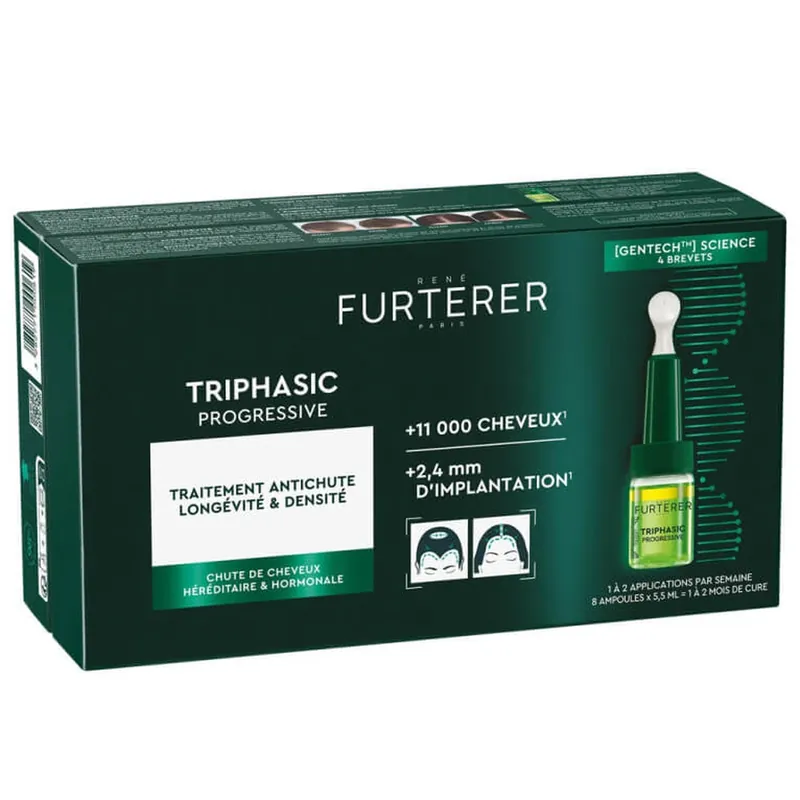 Reducere extra RENE FURTERER TRIPHASIC PROGRESSIVE TRATAMENT ANTI-CĂDERE 8X5,5 ML