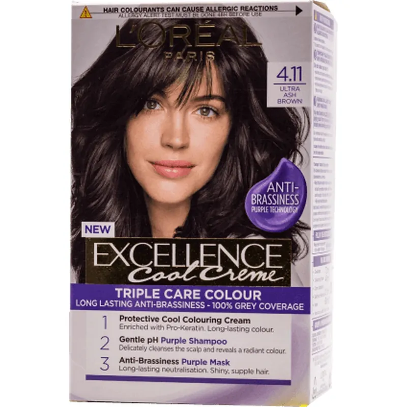 Ofertă de sezon Loreal Paris EXCELLENCE CREME Vopsea de păr permanentă cu amoniac 4.11, 1 buc