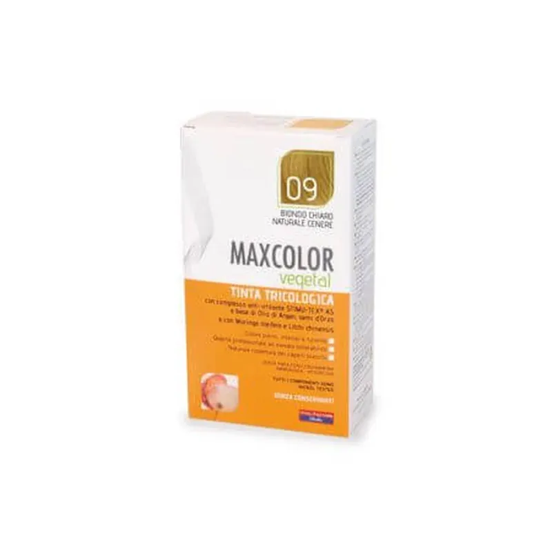 Vopsea de par Vegetal, nuanta 09 Blond cenusiu deschis, 140 ml, MaxColor Noutate