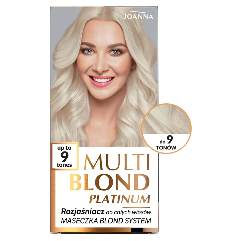 Ofertă de sezon Joanna Multi Blond Platinum, iluminator pentru părul întreg până la 9 tonuri, 1 bucată