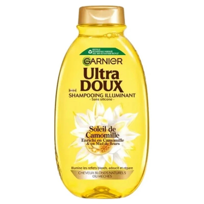 Garnier Ultra Doux Șampon iluminator pentru părul blond natural sau cu șuvițe 400 ml Chilipir