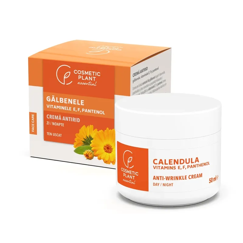 Crema antirid cu galbenele si vitaminele A, E, F si pantenol, 50 ml, Cosmetic Plant Ofertă