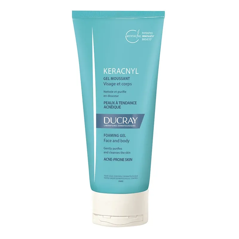 Gel spumant pentru pielea cu tendinta acneica Keracnyl, 200 ml, Ducray Expediere rapidă