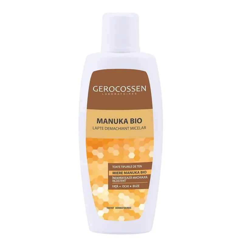 Lapte demachiant micelar cu miere Manuka Bio, 200 ml, Gerocossen Premium