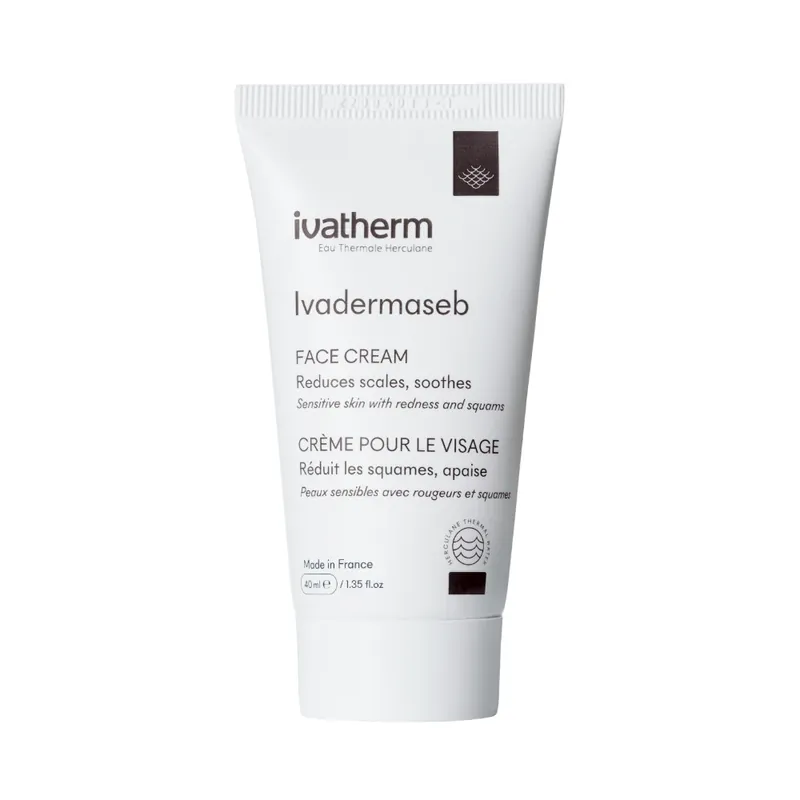 Doar azi Crema pentru piele sensibila asociata cu roseata si scuame Ivadermaseb, 40 ml, Ivatherm