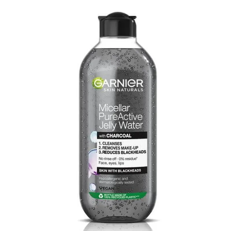 Apa micelara cu textura de gel imbogatita acid salicilic si carbune activ Skin Naturals, 400 ml, Garnier Disponibil imediat