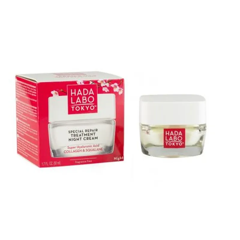 Tratament special reparator de noapte cu super hyaluronic acid si tetrapeptida-5, 50 ml, Hada Labo Tokyo Calitate înaltă