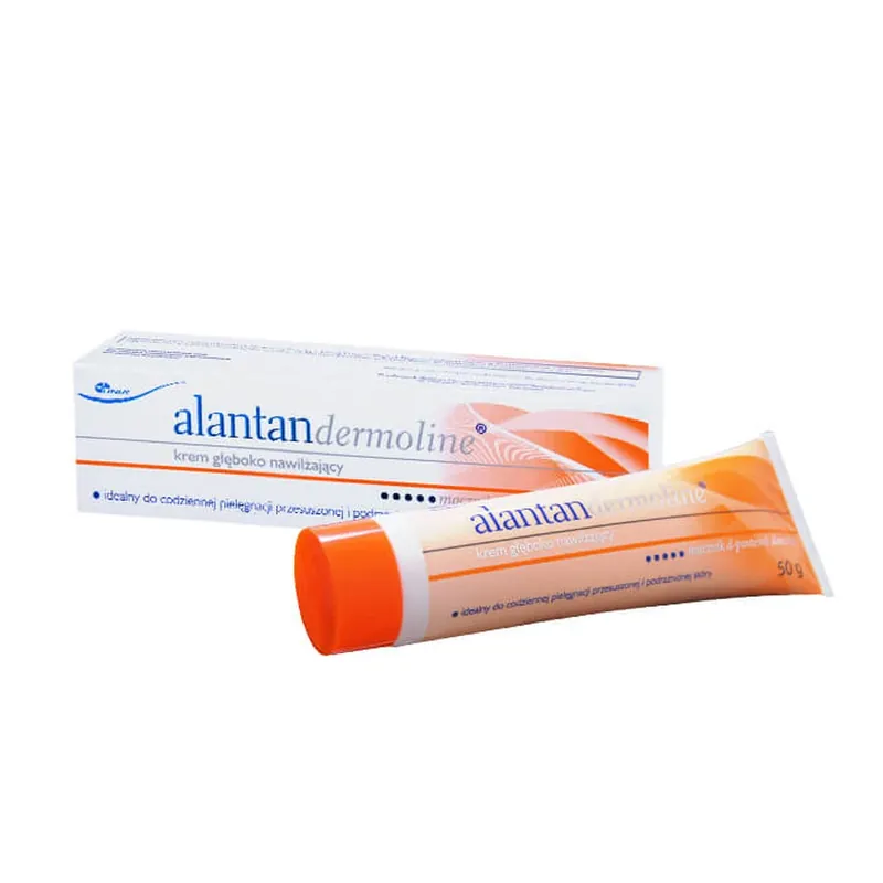 Vezi acum Alantan Dermoline, cremă hidratantă profundă, piele uscată și iritată, 50 g