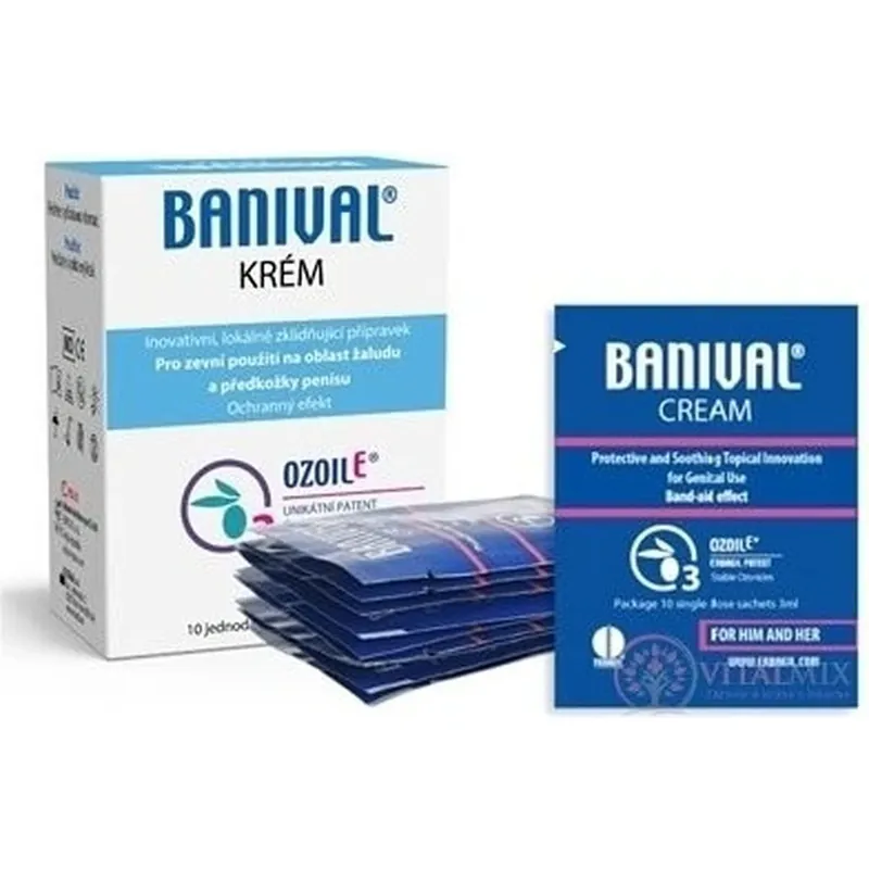 Lichidare de stoc Cremă pentru balanită și balanoposthită Banival, 10 plicuri x 3 ml, Erbagil
