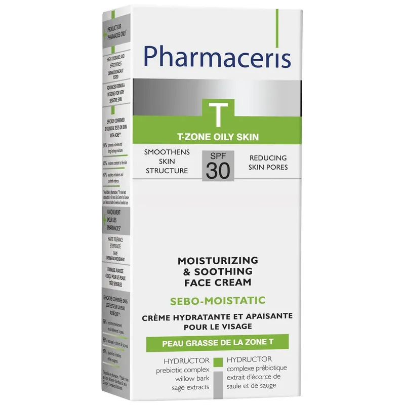 Cumpără acum Pharmaceris T Sebo-Moistatic, Cremă de față hidratantă și calmantă, SPF 30, 50 ml