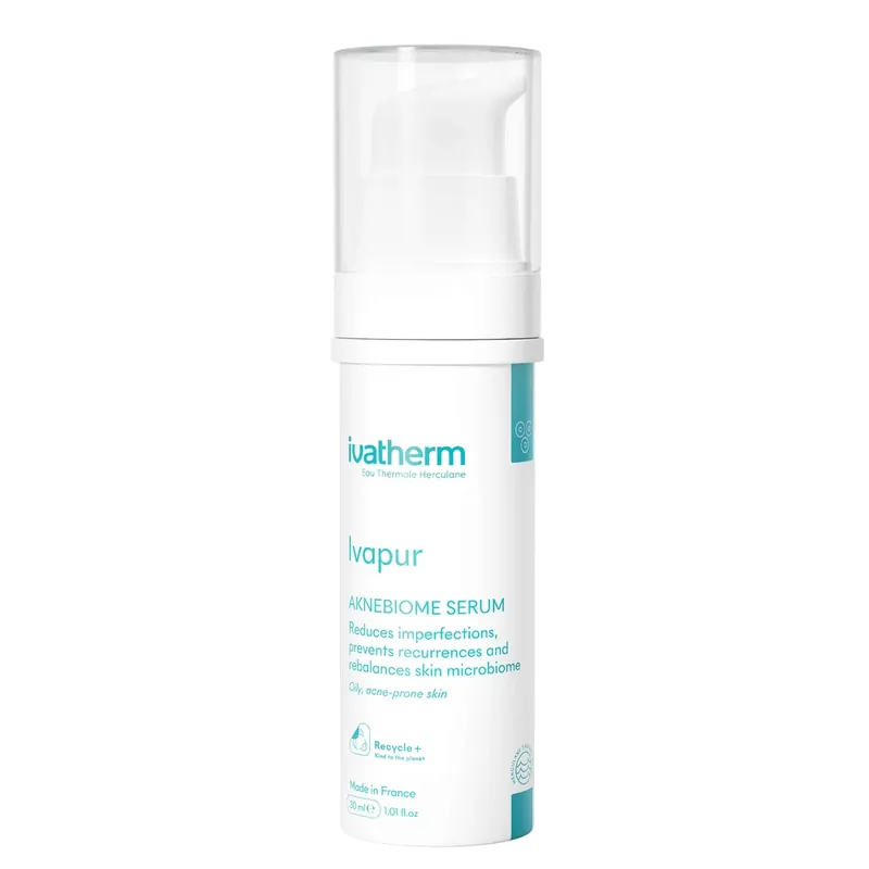 Ser pentru pielea cu tendinta acneica Ivapur Aknebiome, 30 ml, Ivatherm Premium