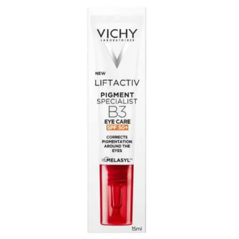 Crema cu efect antirid pentru conturul ochilor cu SPF 50+ Liftactiv B3, 15 ml, Vichy Disponibil imediat