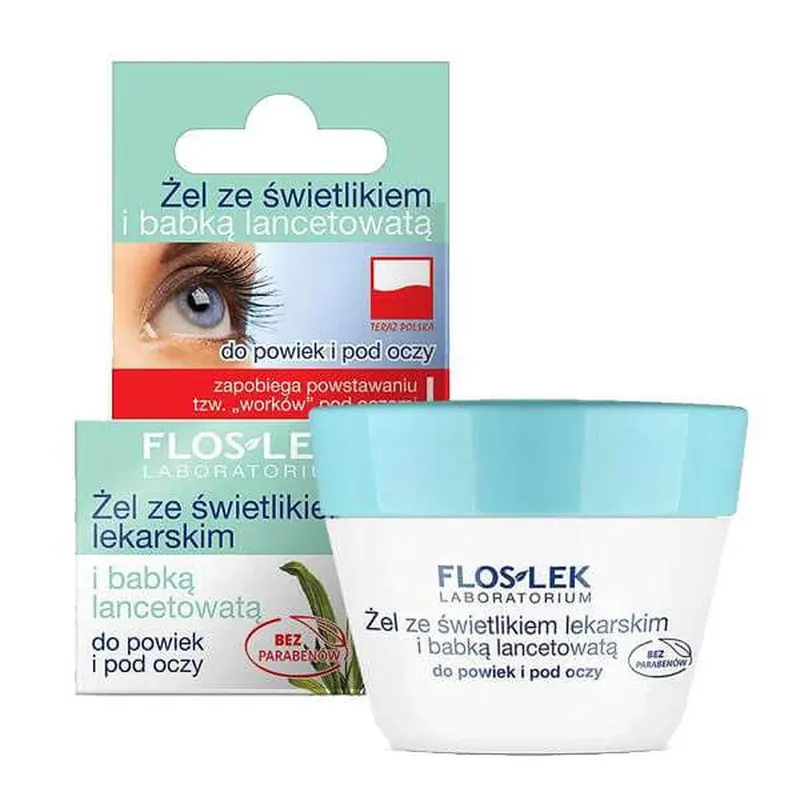 Flos-Lek, Gel pentru pleoape și sub ochi cu plantain, 10 g Doar azi