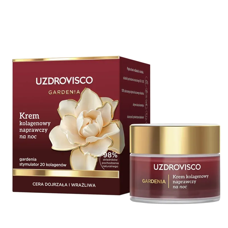 Uzdrovisco Gardenia, cremă de noapte reparatoare cu colagen, 50 ml Doar azi