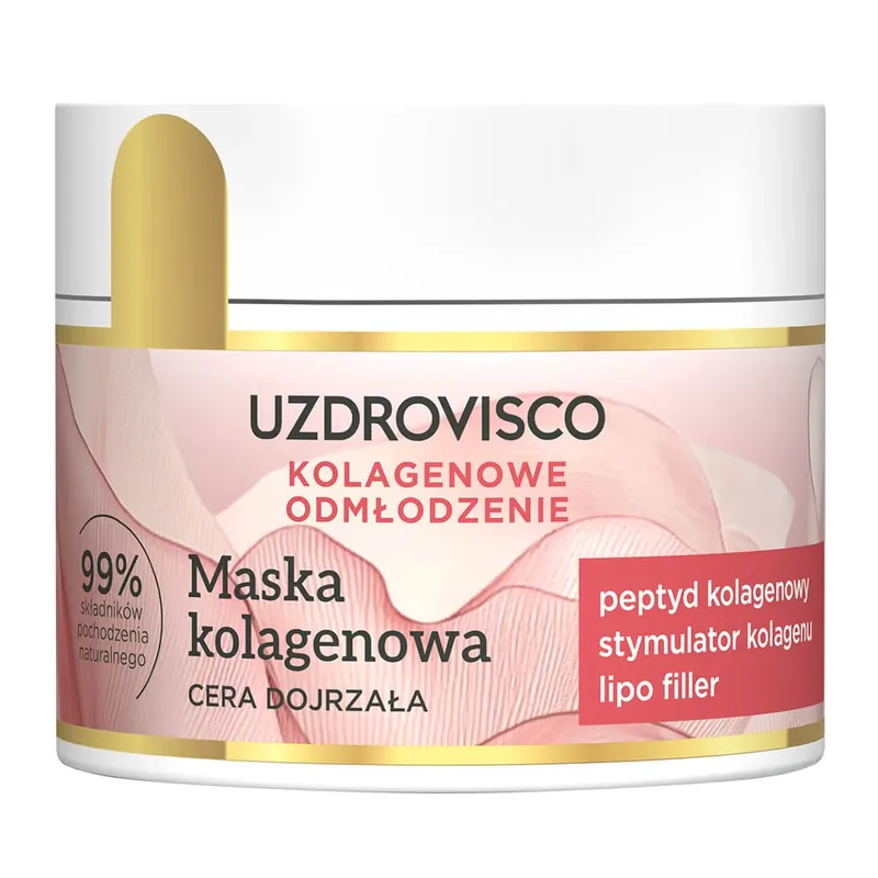 Uzdrovisco Colagen Rejuvenation, mască cu colagen, piele matură, 40 ml Reducere de preț