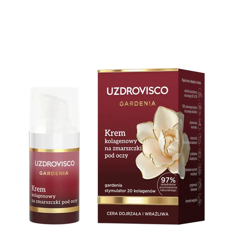 Cumpără online Uzdrovisco Gardenia, cremă de colagen pentru ridurile ochilor, 15 ml