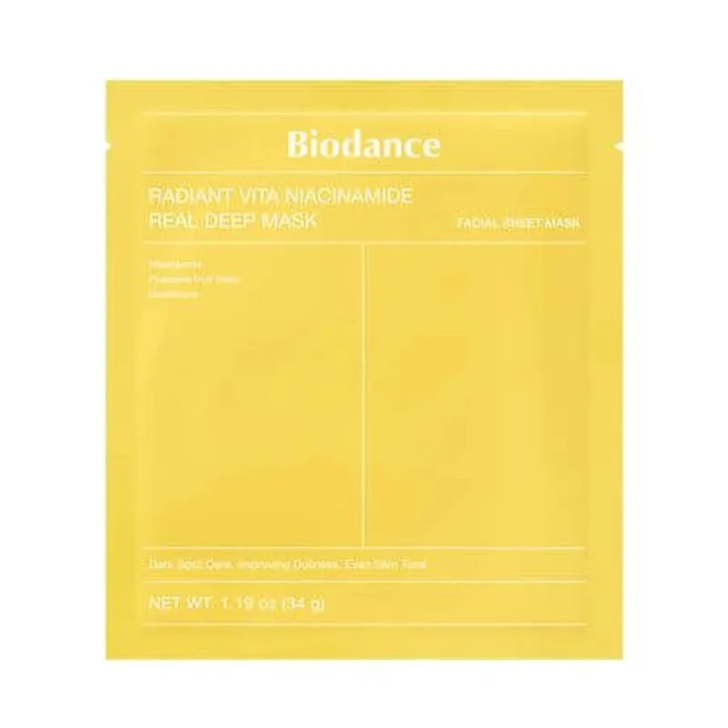 Masca cu niacinamide Radiant Vita Niacinamide Real Deep Mask, 34 g, Biodance Nu rata