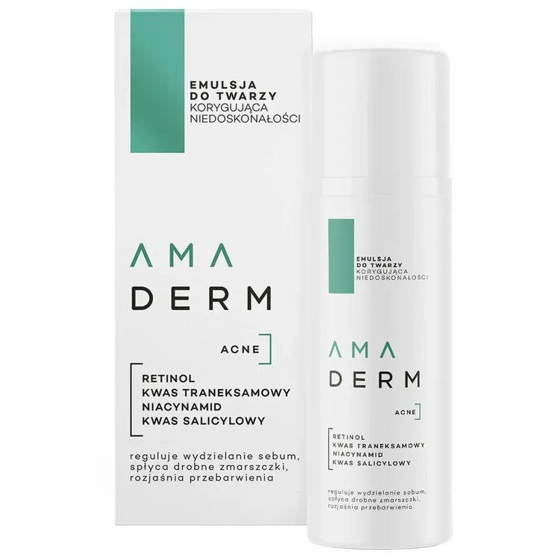 Amaderm Acne, emulsie facială de corectare a imperfecțiunilor, 50 ml Reducere extra