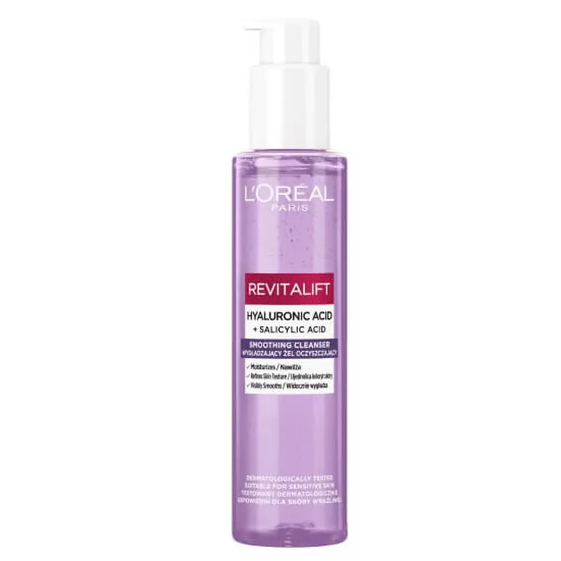 Bestseller L Oreal Paris Revitalift Smoothing Cleansing Gel cu acid hialuronic, 150ml