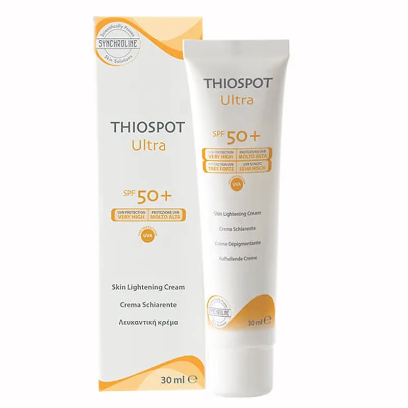 Mai ieftin Synchroline Thiospot Ultra, cremă luminoasă protectoare pentru imperfecțiuni, de zi, SPF 50+, 30 ml