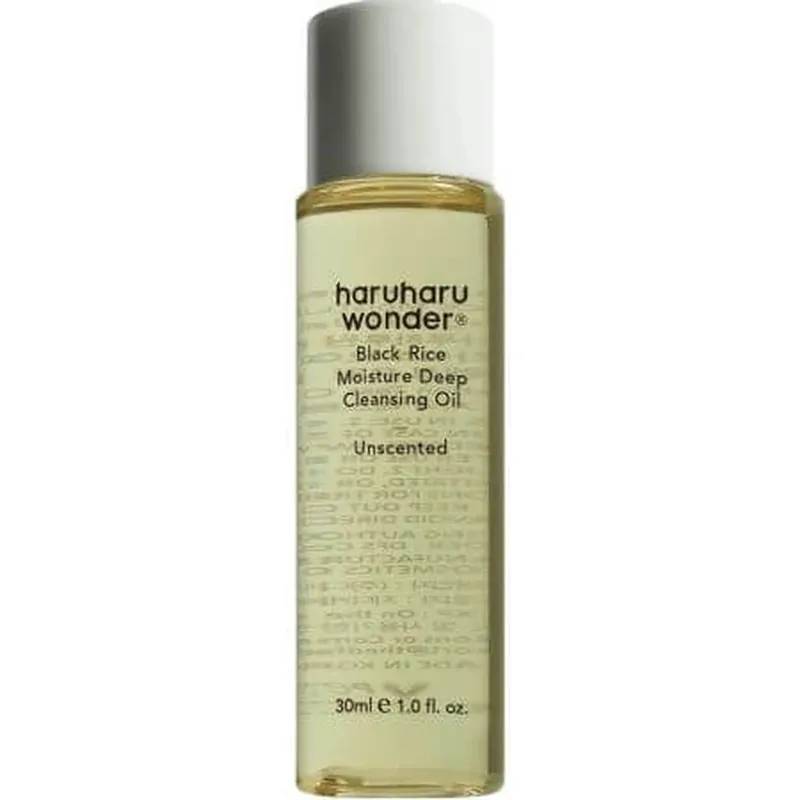 Promoție Ulei de curatare pentru fata pe baza de ulei de tarate de orez negru Black Rice Moisture, 30 ml, Haruharu Wonder