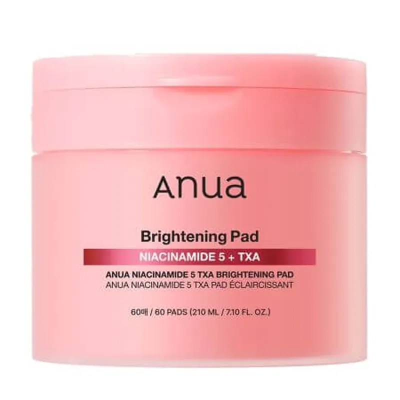 Plată sigură Dischete pentru hidratare si luminozitate Niacinamide 5 TXA Brightening Pad Face Toner, 60 bucati, Anua