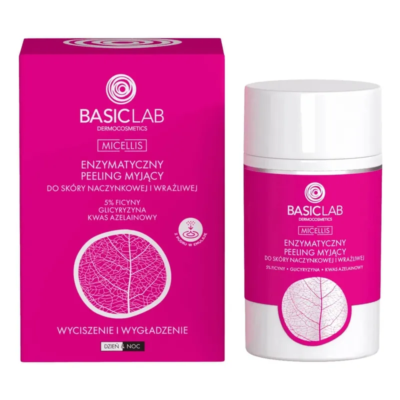 BasicLab, scrub enzimatic de curățare pentru pielea capilară și sensibilă, 35 g Noutate