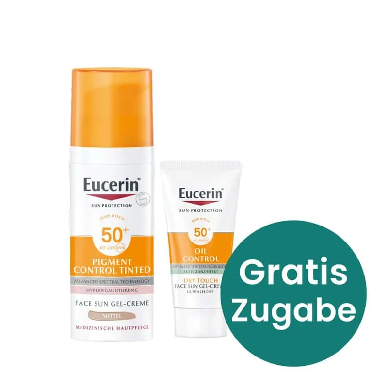 Promoție Eucerin Sun Fluid Pigment Control mediu 50 ml