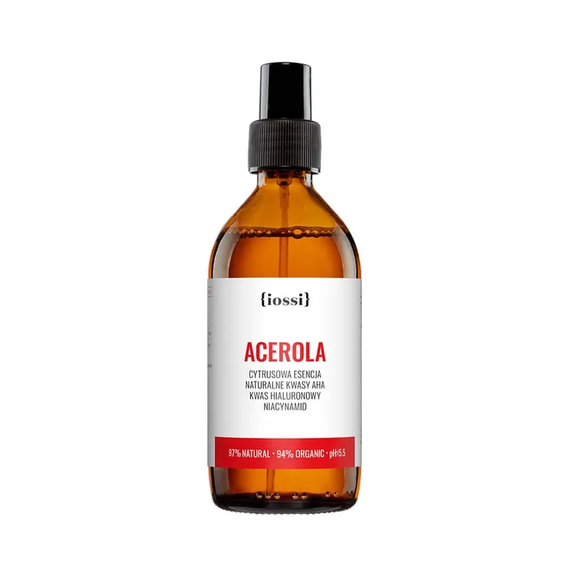 Iossi Acerola, esență de citrice, acizi AHA naturali, acid hialuronic, niacinamidă, 200 ml Preț mic